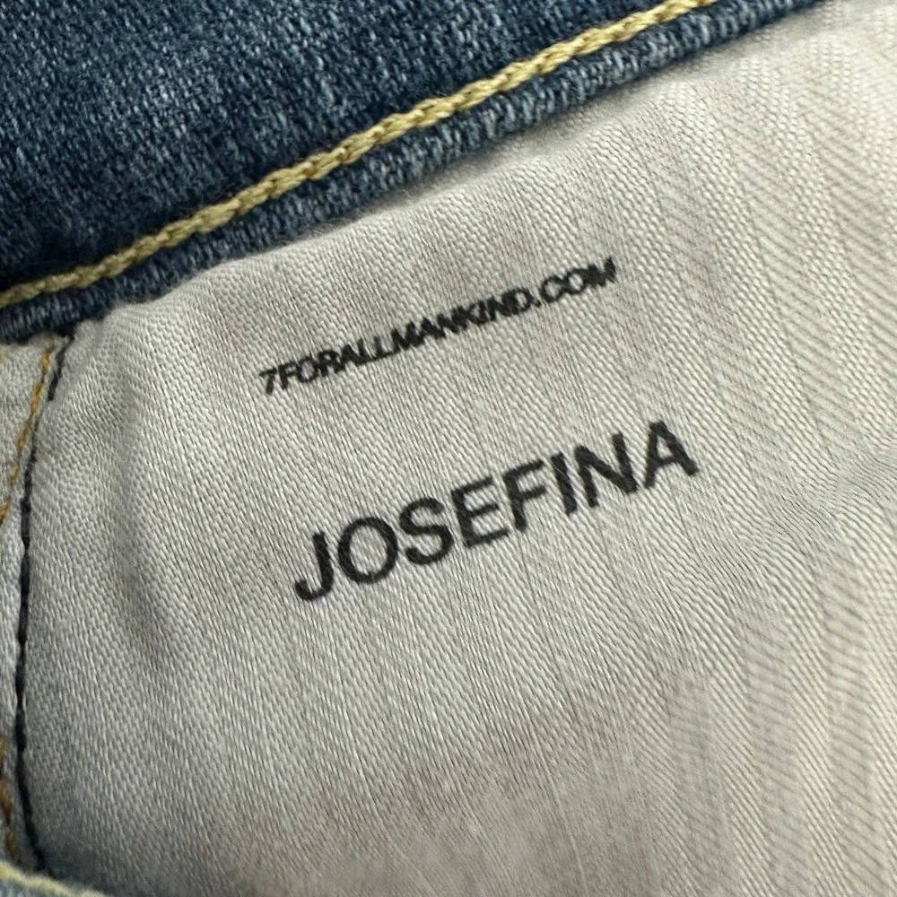 7 For All Mankind Josefina Jeans Womens 27 Blue Luxe Vintage Skinny Boyfriend